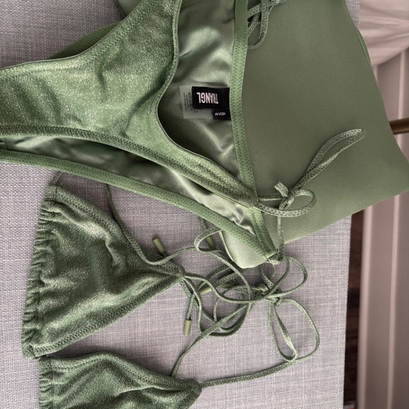 NWT - Triangl Green Sparkle Bikini - Picture 4 of 7